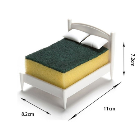 Suport de Scurgere, Cyrax, pentru Burete/Sarma, Model Pat, Alb