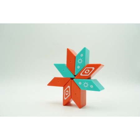 Cyrax Set inteligent de constructie cu piese magnetice, 26 piese, +3 ani, multicolor