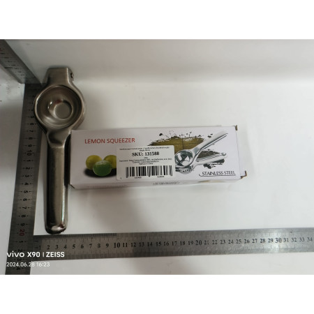 Storcator de Citrice Manual, Cyrax, Storcator de Fructe Moi, Rezistent, Usor de Folosit si Depozitat, Durabil, Calitativ, 20.5 x 7cm, Inox, Argintiu