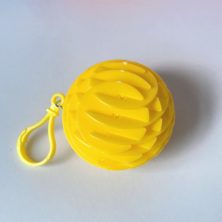 Jucarie Worm Fidget de Decompresie, Cyrax, Anti Stres, Dimensiune Compacta 6 cm, Dimensiune Extinsa 15.5 cm, Galben