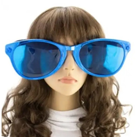 Ochelari Deghizare, Cyrax, Marime Exagerata, din Plastic, 26 x 9 cm, Albastru