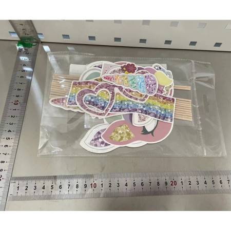 Set 12 Accesorii pentru Petrecere, Cyrax, Props pentru Photo Corner, Tema Aniversare Copii, Multicolor