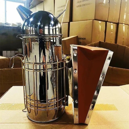 Afumator Apicol,  din Inox, 30 x 25 x 10 cm, Gri