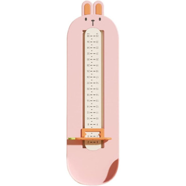 Dispozitiv de Masurat Talpa Piciorului pentru Bebelusi, Cyrax, 6-24, Model Iepuras, Roz