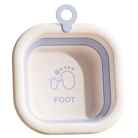 Cada Pliabila pentru Baie pentru Copii, Cyrax, Cadita pentru Bebelusi, Model Patrat pentru Picioare, Albastru, 30x30x3.5 cm, 3.5 L