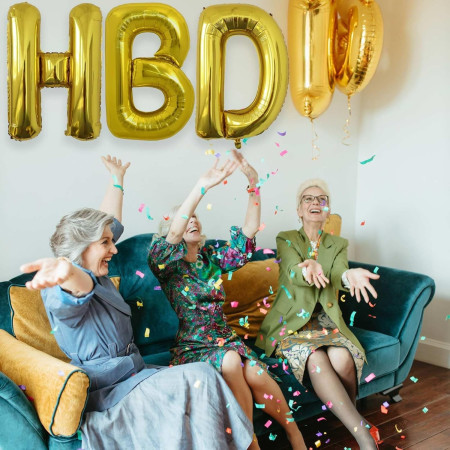 Balon Folie Metalizata Litera H, Cyrax, 80 cm, Umflati cu Heliu sau Aer, Ambalaj Individual, Pai inclus, Auriu