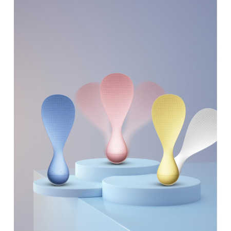 Lingura de Orez Termorezistenta cu Baza Antialunecare, Cyrax, Albastra, Ideala pentru Preparare si Servire