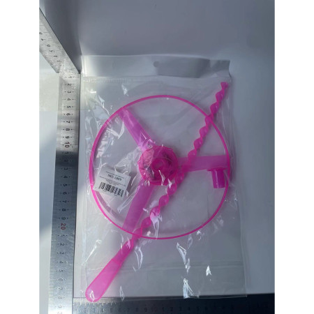 Jucarie Disc Zburator, Distractiv pentru Copii, Cyrax, Aruncator Manual din Plastic, cu Lumini, Roz