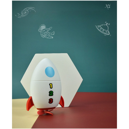 Jucarie de baie pentru copii, Cyrax, Racheta de apa, 11 cm, Alb