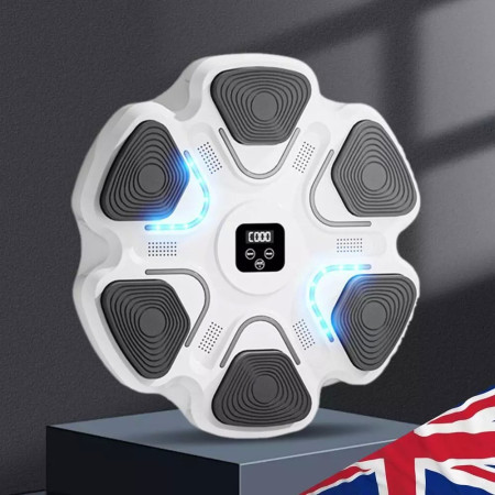 Aparat Box Cu Muzica, Montabil pe Perete, Cyrax, Alb, Difuzor, Bluetooth, Iluminare LED, 38 x 27 x 32 cm, Manusi Incluse