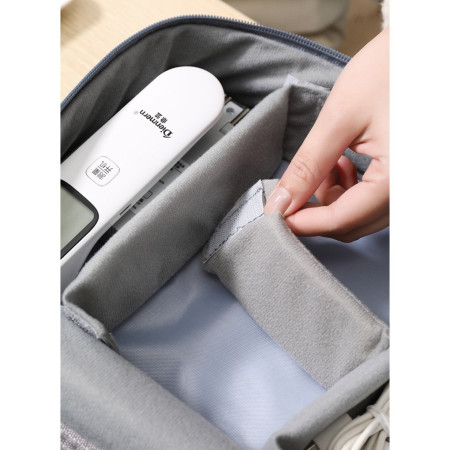 Geanta Organizatoare  Pentru Cabluri si Accesorii, Portabila, Impermeabila, 24,5 x 18 x10cm, Gri