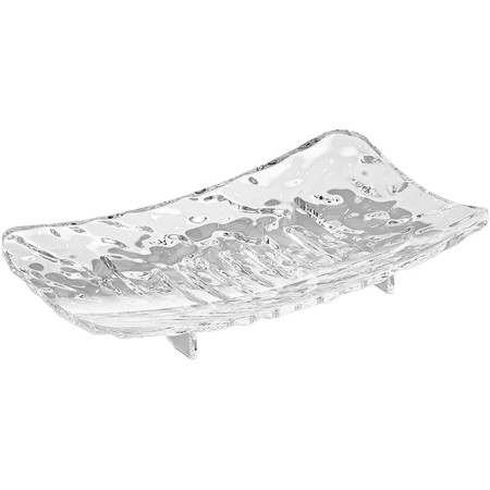 Savoniera din Plastic  11 x 8 cm, cu Scurgere Apa, Design Modern, Transparent