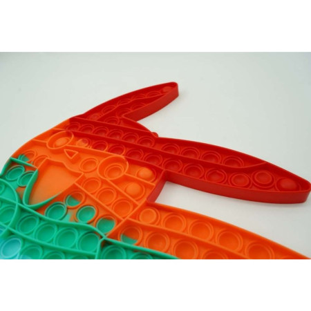 Jucarie antistres din silicon Cyrax, Pop it Now and Flip It ,Pikachu ,Multicolor