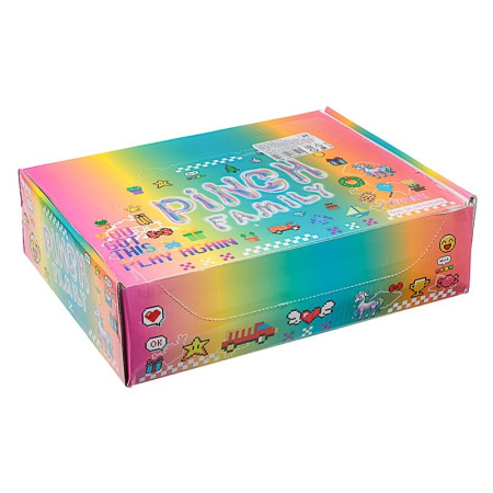 Cutie de Ambalare pentru Set 12 Jucarii Antistres Squishy, Cyrax, din Carton, 14 x 14 x 14 cm, Multicolor