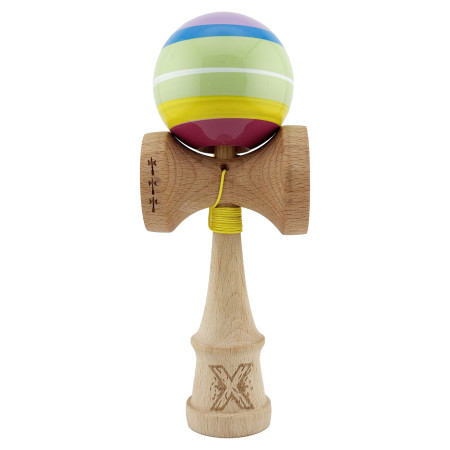 Kendama X SPECTRUM Originala, Profesionala, Cyrax, Big Cups V2, Super Sticky Legendary Cupe Mari, Rulment Metalic cu Ata 55 cm, Multicolor