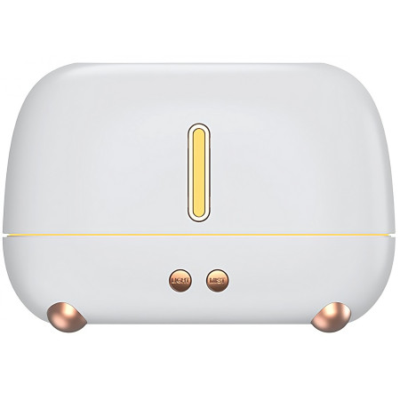 Umidificator de tip flacara,  cu aromaterapie, 7 culori, 250 ml, alb