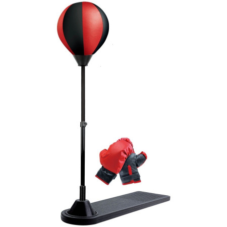 Jucarie Interactiva, Cyrax, Model Sfera de Box de Picior, Manusi Incluse, Inaltime Reglabila, +3 Ani, 120 x 25 x 52.5 cm, Rosu/ Negru