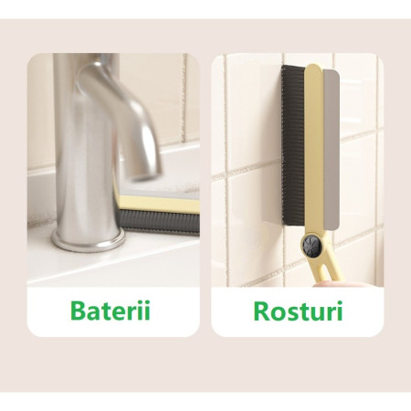 Perie Multifunctionala si Stergator,  Pentru Spatii Greu Accesibile, 24.7 x 4.5 cm, Alb