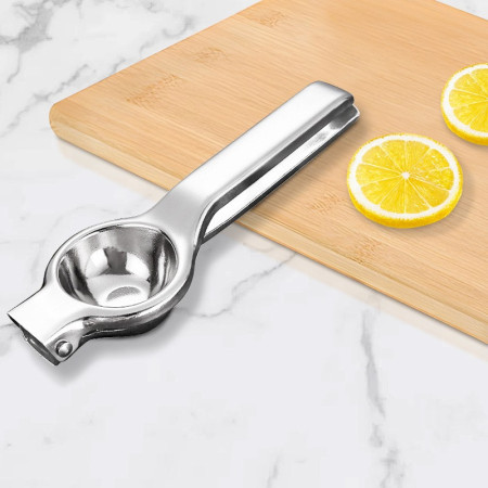 Storcator de Citrice Manual, Cyrax, Storcator de Fructe Moi, Rezistent, Usor de Folosit si Depozitat, Durabil, Calitativ, 20.5 x 7cm, Inox, Argintiu