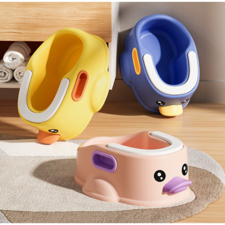 Olita pentru Copii, Cyrax, +1an, Portabila, Design Ratusca, Model Prietenos, Non-Toxic, Compartiment Detasabil, cu Maner, Usor de Curatat, Galben