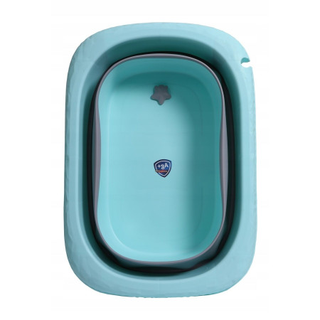 Cada Pliabila pentru Baie, Cyrax, din PP+TPE, pentru Copii 0-6 Ani, cu Picioare, Suport de Sezut, Scurgere Etans, 48.5x25x72 cm, Albastru