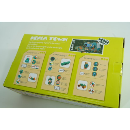 Cyrax Set camping exterior/interior pentru copii, covoras, 18 ustensile de joaca, +3 ani, multicolor