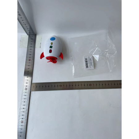 Jucarie de baie pentru copii, Cyrax, Racheta de apa, 11 cm, Alb