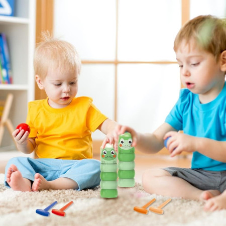 Jucarie Pentru Copii, Cyrax, Broaca Indestructibila, 6 Piese Demontabile, +3 Ani, Verde