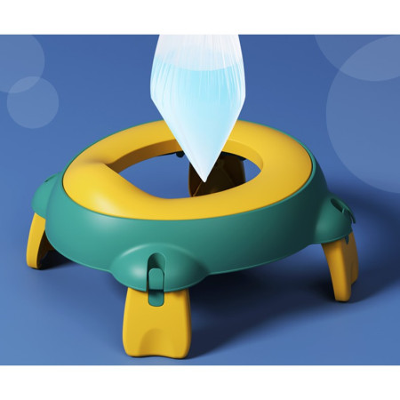 Olita Portabila,Cyrax, pentru Calatorii, Confectionata din Spuma PU, 1-6 ani, 34x32x17 cm, Verde/Galben