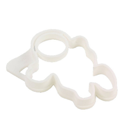 Forma pentru Alimente, Cyrax, pentru Omlete/Prajituri/Clatite, din Silicon, Model Astronaut,15 x 11.5 x 2 cm, Alb