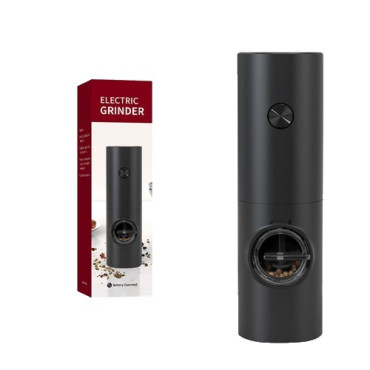 Rasnita Electrica pentru Cafea si Condimente, Cyrax, Cutit de Macinare din Otel Inoxidabil, Incarcare cu Baterii, Optiuni Diferite de Macinare, Usor de Manevrat, 18x5.5cm, Negru