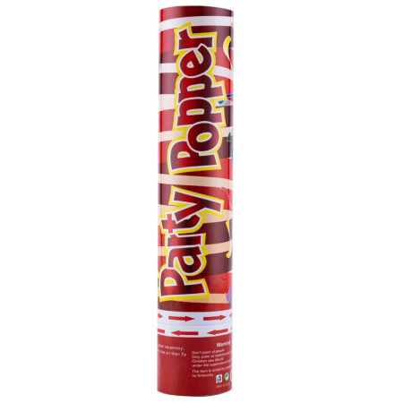 Tub de Confetii, Cyrax, Party Popper, 20x5 cm, Confetii Panglici din Plastic, Multicolor