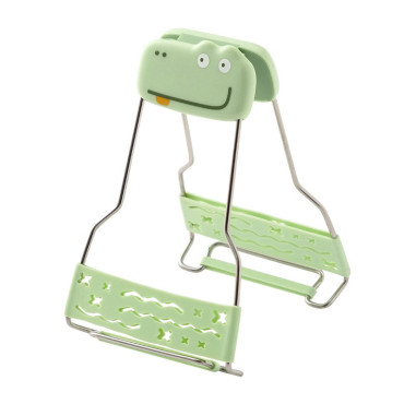 Clema pentru Boluri Creativa, Cyrax, Anti-Alunecare, din Silicon, de Uz Casnic, Rezistent la Temperaturi Inalte, Model Animat, 19x12 cm, Verde