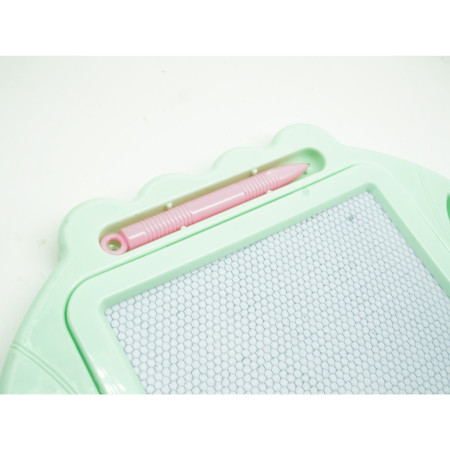 Tabla Magnetica pentru desen Cyrax, Pix, forma dreptunghi, dimensiuni 23x17 cm, Dezvolta Creativitatea, cu picioare suport, Verde