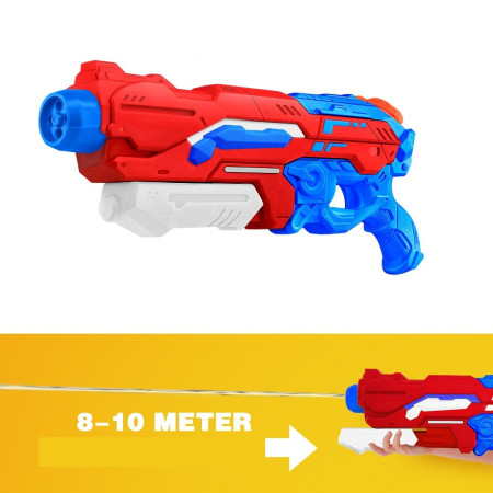 Pistol cu Apa, Cyrax, +6 Ani, Rezervor 1200 ml, din Plastic, 40 x 7 x 20 cm, Rosu/Albastru