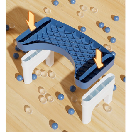 Scaunel WC, Cyrax, Tratament Impotriva Hemoroizilor si Constipatiei, Scaun Inaltator WC Copii, Suport Picioare WC, Taburet Inaltator Pozitia Corecta Ghemuit Pe WC, Plastic Rezistent, 17x22x38 cm, Albastru