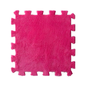 Set 10 Piese Covor tip Puzzle, Cyrax, Spuma EVA, Pufos, 30 x 30 x 1 cm, Roz
