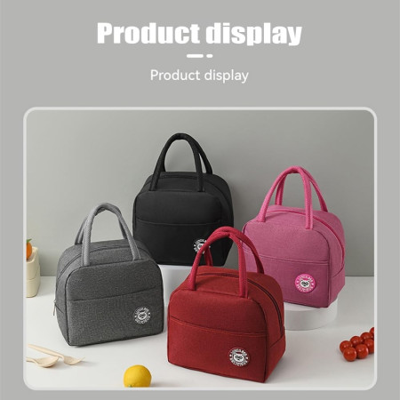 Geanta Termica pentru Pranz, Cyrax, Multifunctionala, Compartimentata, Impermeabila, cu Manere, Buzunar Exterior, 22x14x19 cm, Roz