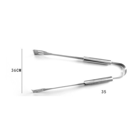 Set 5 Ustensile pentru Gratar, Cyrax, din Otel Inoxidabil, Geanta Oxford, Argintiu