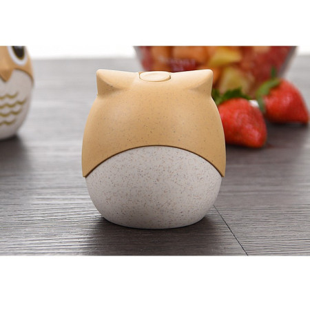 Suport pentru Scobitori, Cyrax, Model Bufnita, Multifunctional, 8.3x7.8 cm, Portocaliu