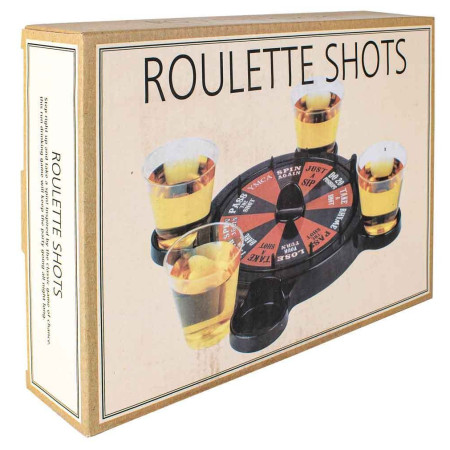 Joc de Baut Ruleta cu Pahare de Shot Cyrax, 15 x 16.5 cm, Rosu/Negru