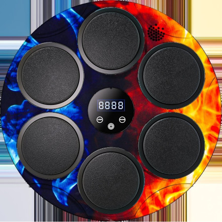 Jucarie de Boxat cu Muzica si Lumini, Cyrax, Bluetooth, Incarcare USB, Aplicare cu Ventuze, 6 Tinte, 46x46x8 cm, 2000 g, Multicolor