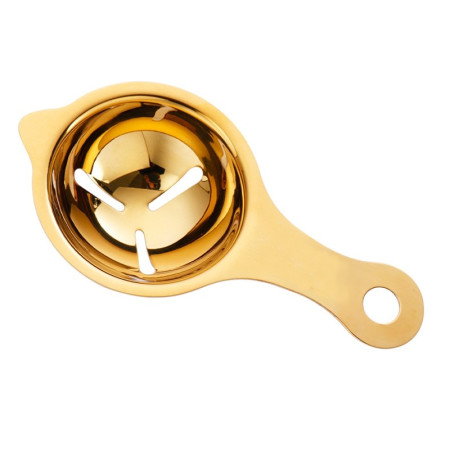 Cyrax Separator de oua, separa albusul de galbenus, inox, usor de folosit, 14x7.5 cm, auriu