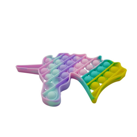 Cyrax Jucarie antistres din silicon, Pop it Now and Flip It, Unicorn, Multicolor, Model 3