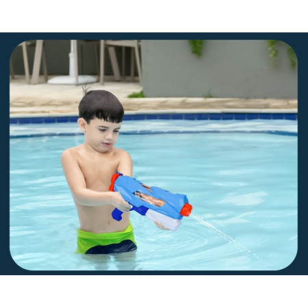 Pistol cu Apa pentru Copii, Rezervor, Pentru Piscina/Plaja, Cyrax, 6ani+,  5 duze, Quick Fill, Albastru, 800ML