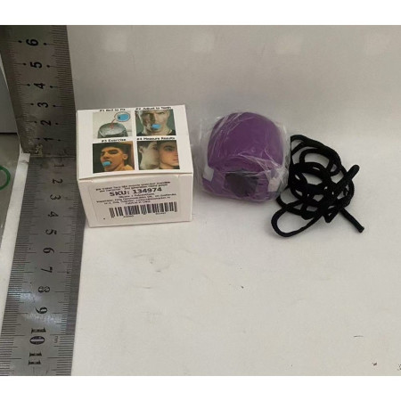 Dispozitiv de Tonifiere Faciala,  din Silicon, Corectare Mandibula/Maxilar, Mov