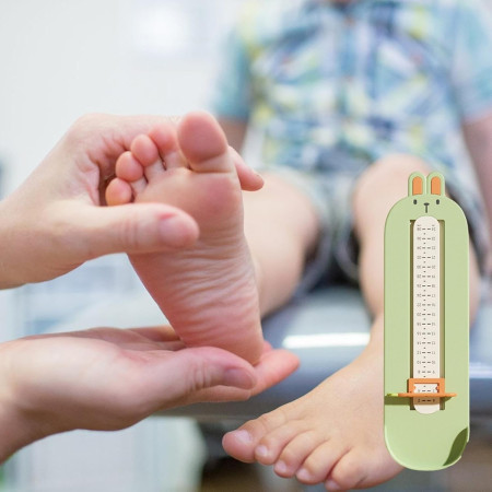 Dispozitiv de Masurat Talpa Piciorului pentru Bebelusi, Cyrax, 6-24, Model Iepuras, Verde