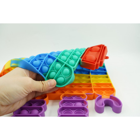 Jucarie antistres din silicon Cyrax, Pop it Now and Flip It ,Robot ,Multicolor ,Model 3