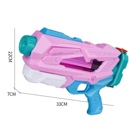 Pistol cu Apa pentru Copii, Rezervor, Pentru Piscina/Plaja, Cyrax, 6ani+,  Quick Fill, Roz, 600ML