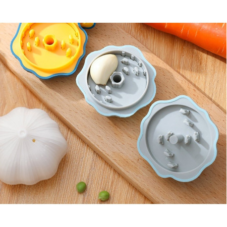 Presa Manuala pentru Usturoi, Cyrax, Model Usturoi, 7 x 7.5 cm, din Plastic, Albastru Deschis